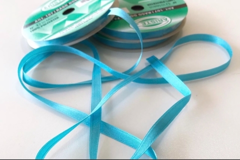 CINTA DE RASO TURQUESA N°1