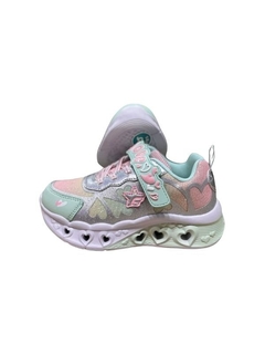 ZAPATILLA FOOTY PRO CORAZON CON LUZ ABROJO Y ELASTICO 27-34 (WOW885/1)