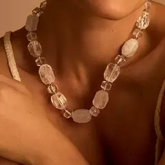 COLAR PEDRA QUARTZO CRISTAL NATURAL - comprar online