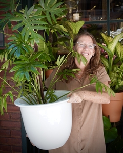 Maceta XL Ceramica con Plato - Pola Atelier