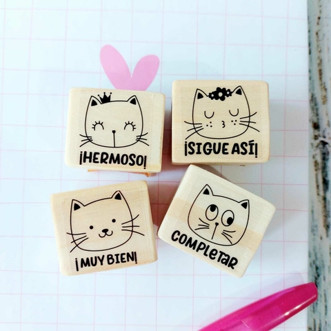 KIT SELLOS DE CORRECCIÓN GATITOS