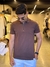 CAMISA POLO MASCULINA ZÍPER MINIMALISTA MARROM - comprar online