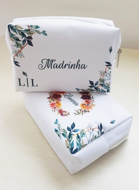 Necessaire Personalizada Terracota com Verde