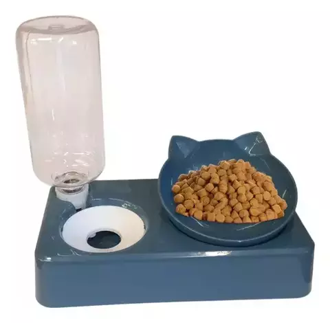 Bebedero Antiderrame con Comedero para Gatos-RS - comprar online