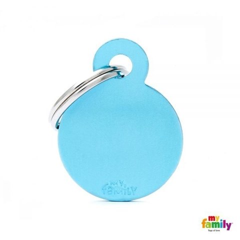 CHAPITA ALUMINIO CIRCULO CHICO CELESTE