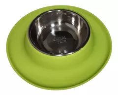 COMEDERO REDONDO DE SILICONA CON BOWL DE ACERO 2 MEDIDAS - comprar online