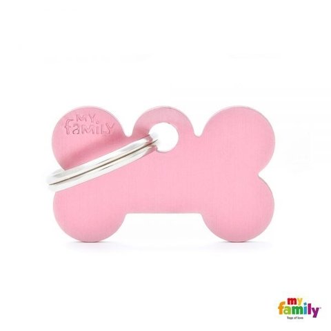 CHAPITA ALUMINIO HUESO CHICO ROSA