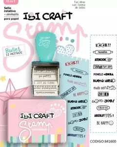 SET SELLOS + ALMOHADILLA IBICRAFT STAMP BULLET ART.841600 - comprar online