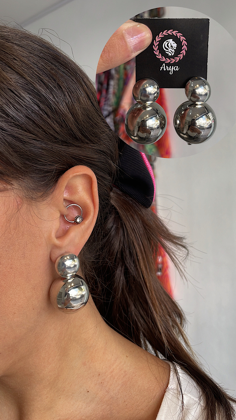 Esferas trendy plateadas