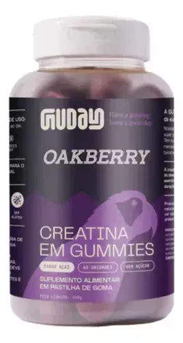 Creatina Guday Em Gummies Oakberry sabor açaí 60 Unid