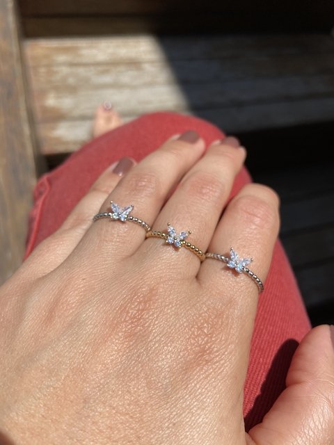 Anel borboleta Silver