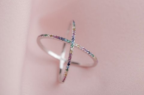 Anel X rainbow
