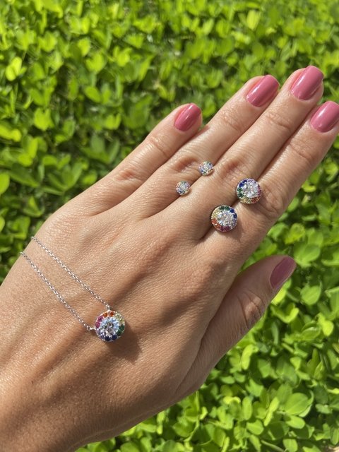 Colar botton rainbow - Rafaella Ulhoa Semijoias