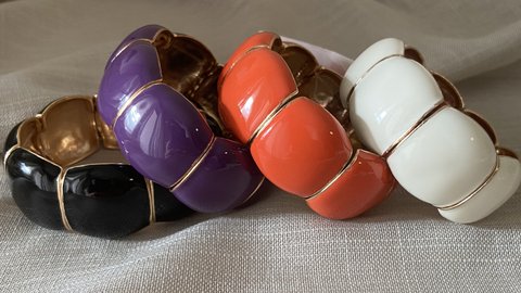 Bracelete gomos laranja