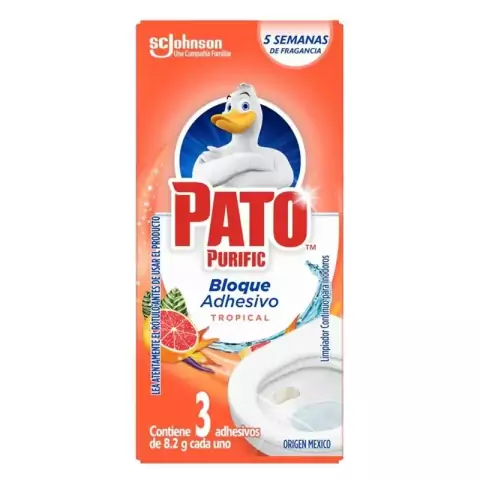 Bloque Adhesivo Pato Purific Tropical x3u.
