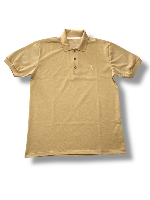Camisa Gola Polo Masculina Bege Texturizada 2025 - comprar online