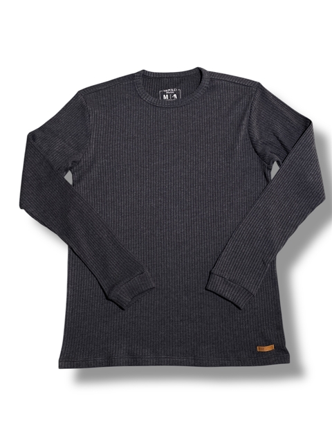 Camisa Manga Longa Masculina Texturizada Preta 2639 - comprar online