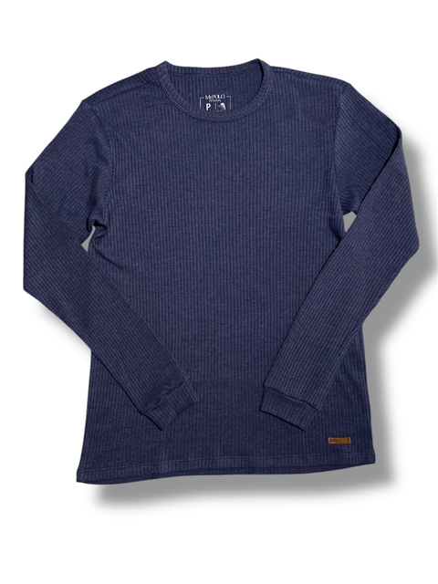 Camisa Manga Longa Masculina Texturizada Azul 2639 - comprar online