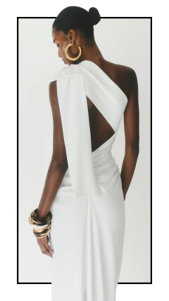 Vestido Um Ombro Laço - comprar online