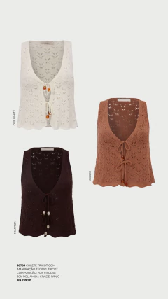 Colete Tricot Com Amarração - comprar online