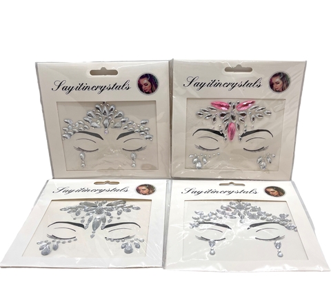 gemas autoadhesivas para rostro y cuerpo plateadas