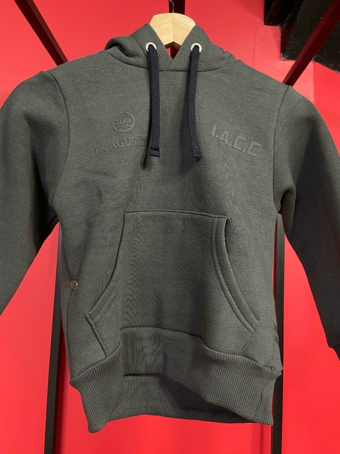 BUZO CANGURO GRIS TOPO NIÑO