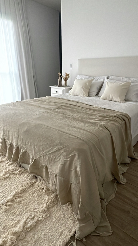 PIE DE CAMA VOLADOS CEMENTO - 160x260 cms