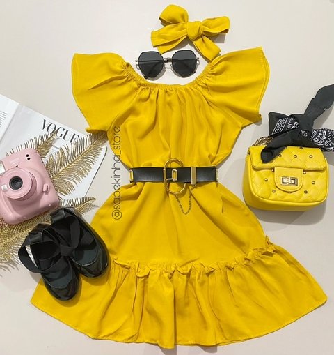 Vestido com faixa Karen