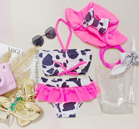 Conjunto biquini com chapéu
