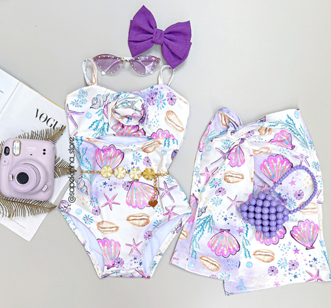 Conjunto de maiô com saída Nina