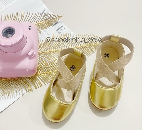 Sapatilha Bailarina dourada