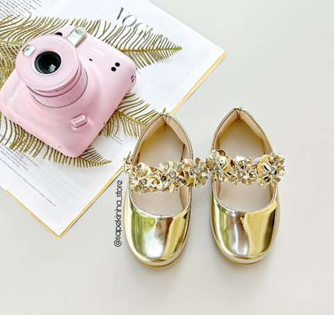 Sapatilha Larinha dourada