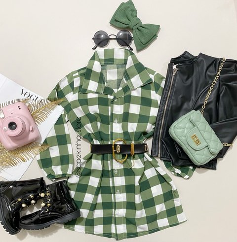 Vestido Chemise xadrez