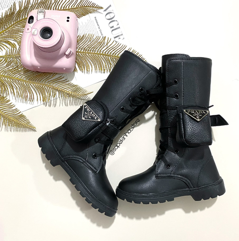 Bota cano alto black