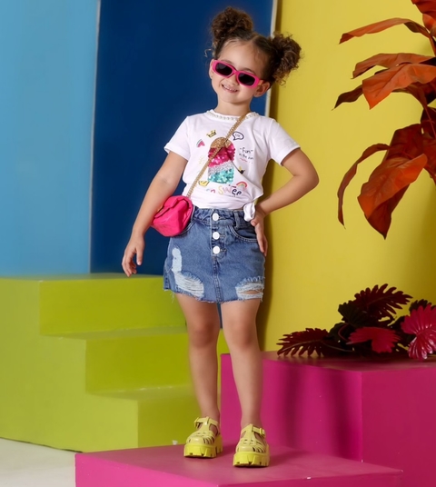 Saia jeans Vivi - comprar online