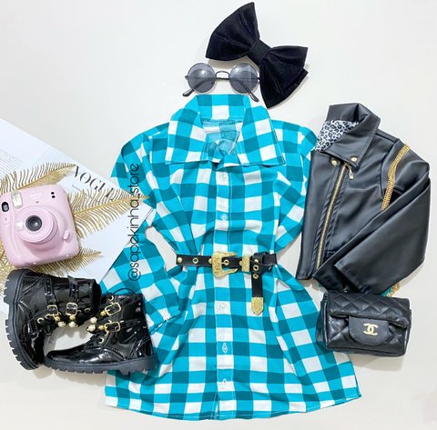 Vestido Chemise xadrez