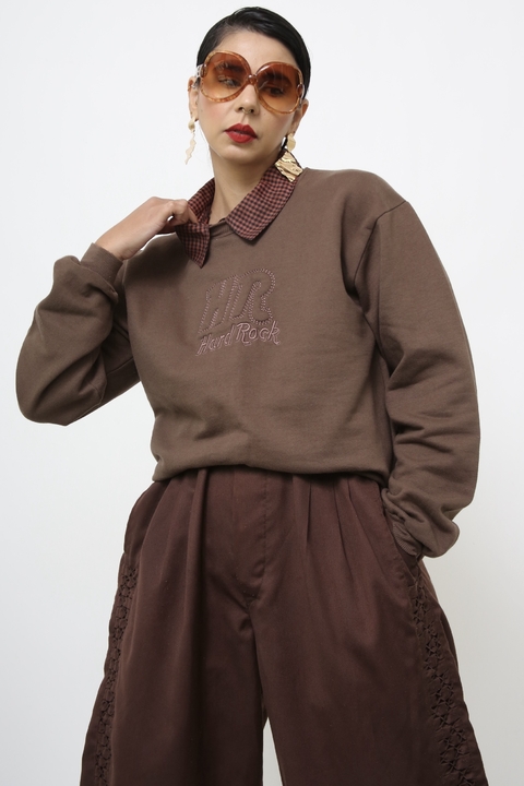 Moletom marrom HARD ROCK replica - loja online