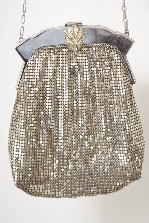 Bolsa malha de metal prata WHITING e DAVIS CO.BAGS