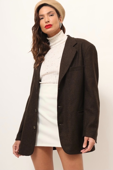 blazer xadrez forrado aveludado