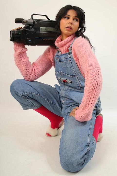 macacão jardineira jeans vintage 90’s