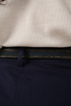 cinto YSL jeasn com couro original - comprar online