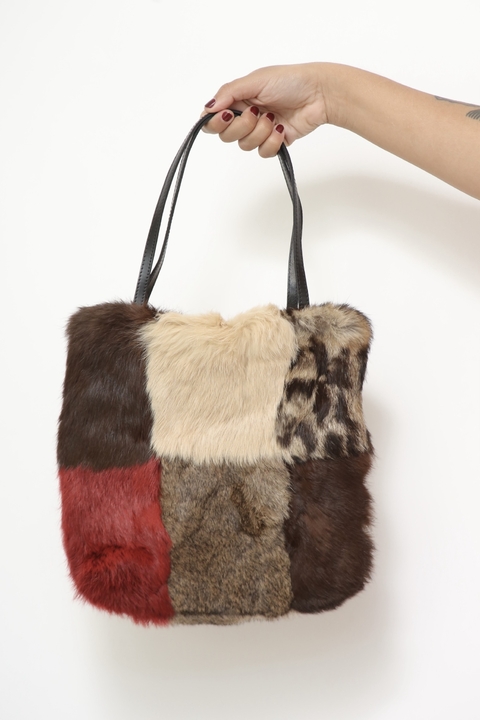 Bolsa MORE MAJORUM pele recortes PELE COELHO