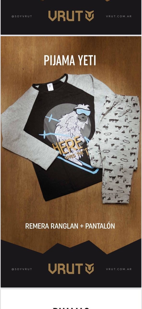 PIJAMA DE INVIERNO VARON MANGA LARGA