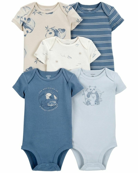 Carter s Pack 5 Bodies Manga Corta