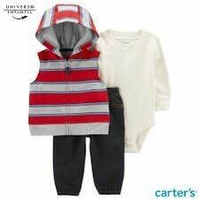 Carter´s Set de 3 piezas Chaleco Body mas Pantalon