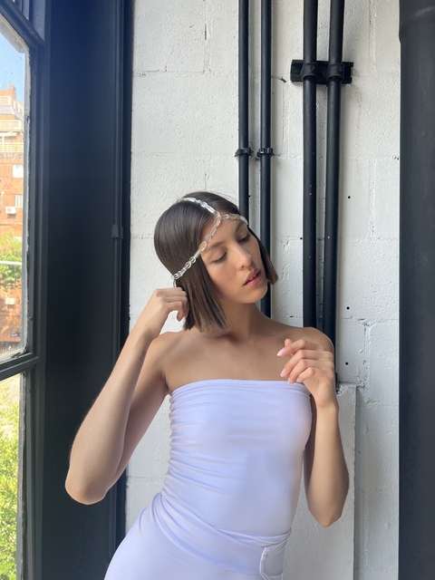 Top TOKIO strapless white