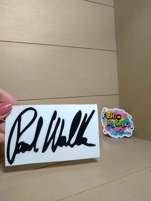 Adesivo em Recorte Assinatura Paul Walker