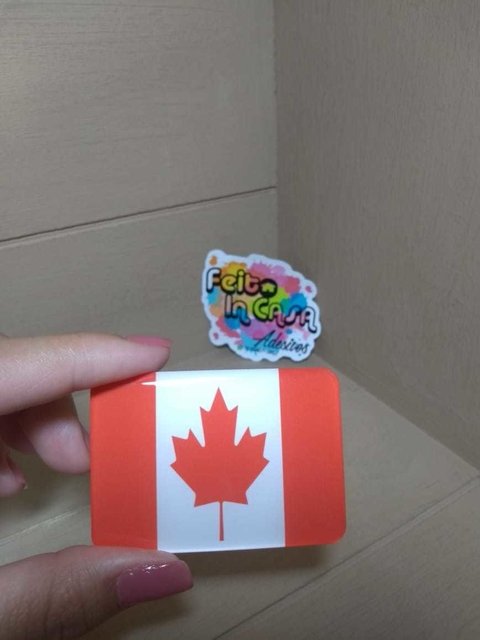 Adesivo Resinado Bandeira Canadá
