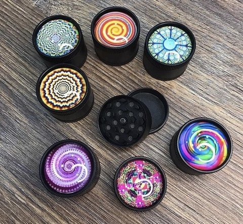 Triturador Metal 3D Preto 3 partes