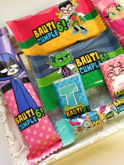 Golosinas Personalizadas para 10 chicos "Jovenes Titanes" en internet